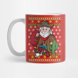 Western Cowboy Santa Claus Christmas Mug